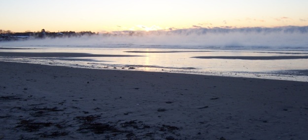 It was 4 below on Higgins Beach this morning...
