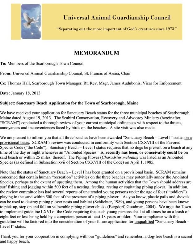 dogblog-sanctuary memo